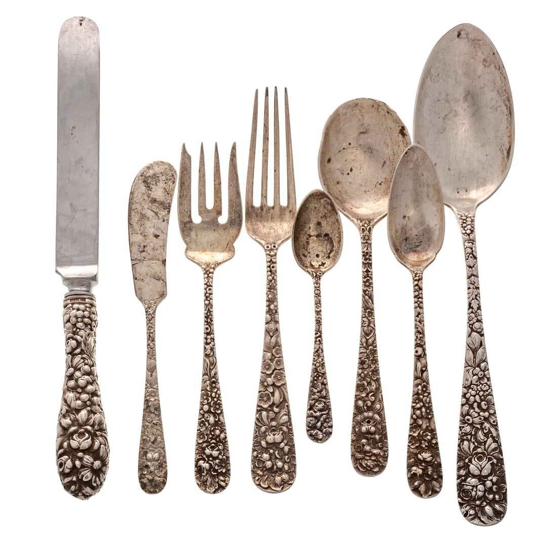 Stieff Sterling "Rose" Partial Flatware Service (1 of 4)