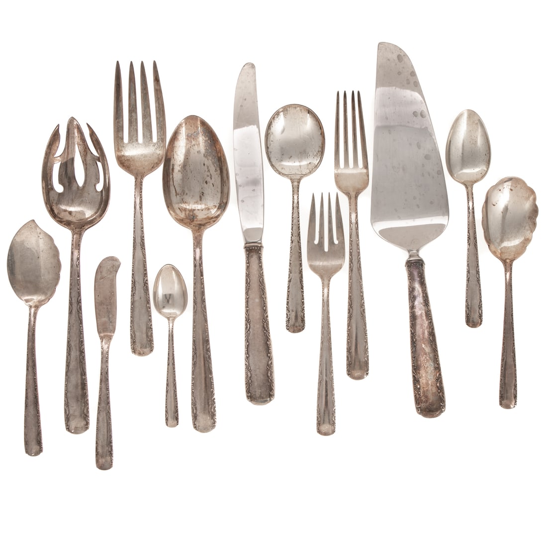 Gorham Sterling "Camellia" Flatware Service (1 of 3)