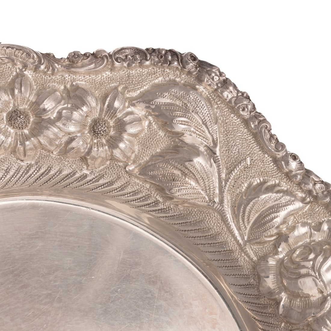 12 Stieff Sterling Repousse Bread Plates - 2