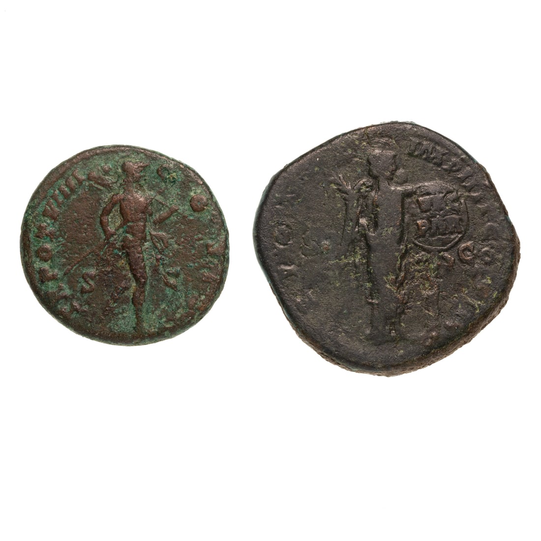 Two Marcus Aurelius Bronze Coins - 2