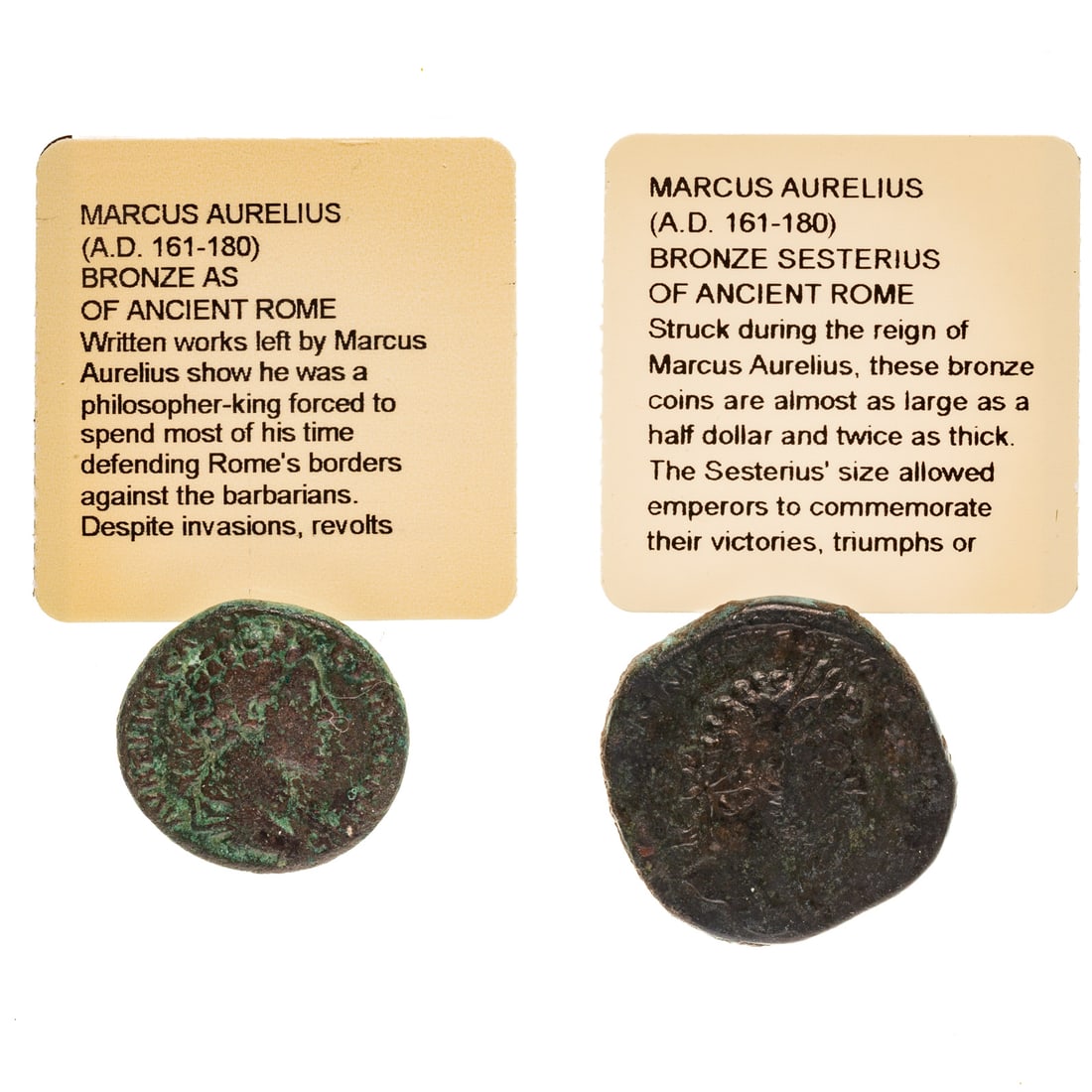Two Marcus Aurelius Bronze Coins - 3
