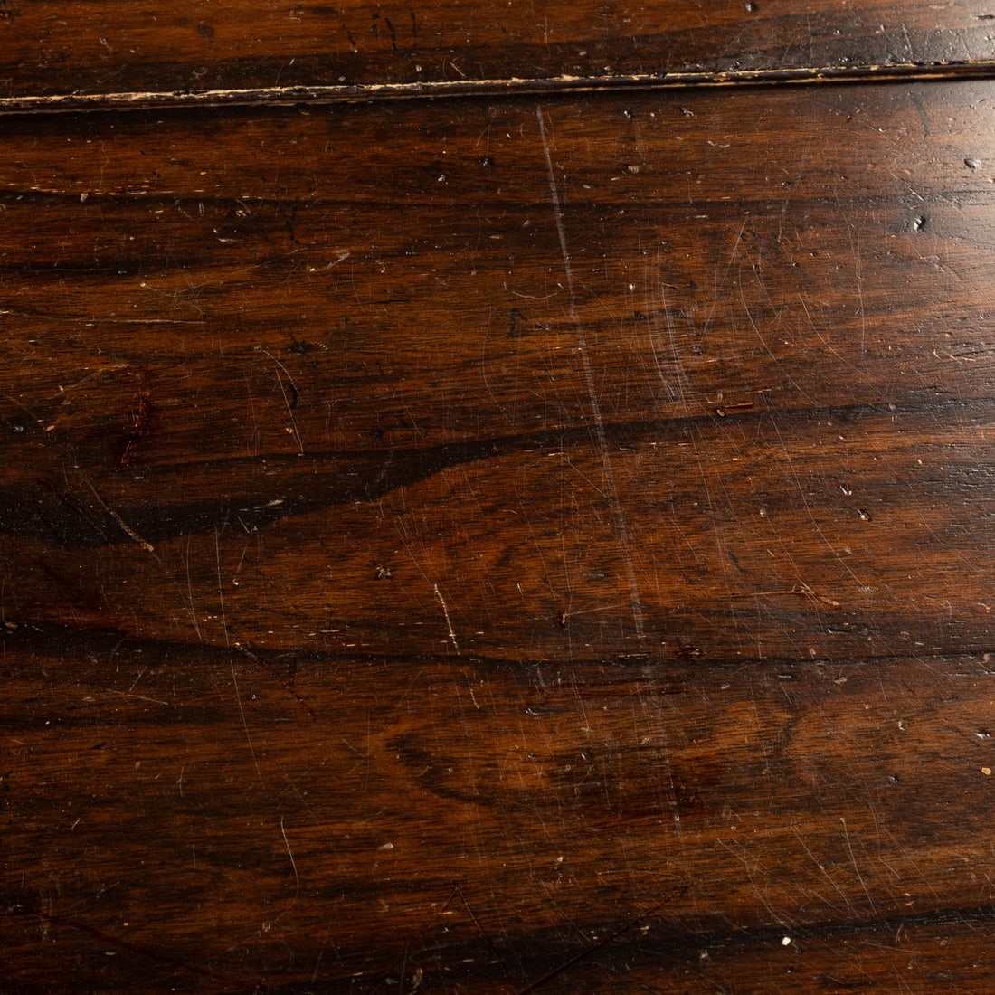 Rustic Smoked Oak Trestle Base Coffee Table - 3