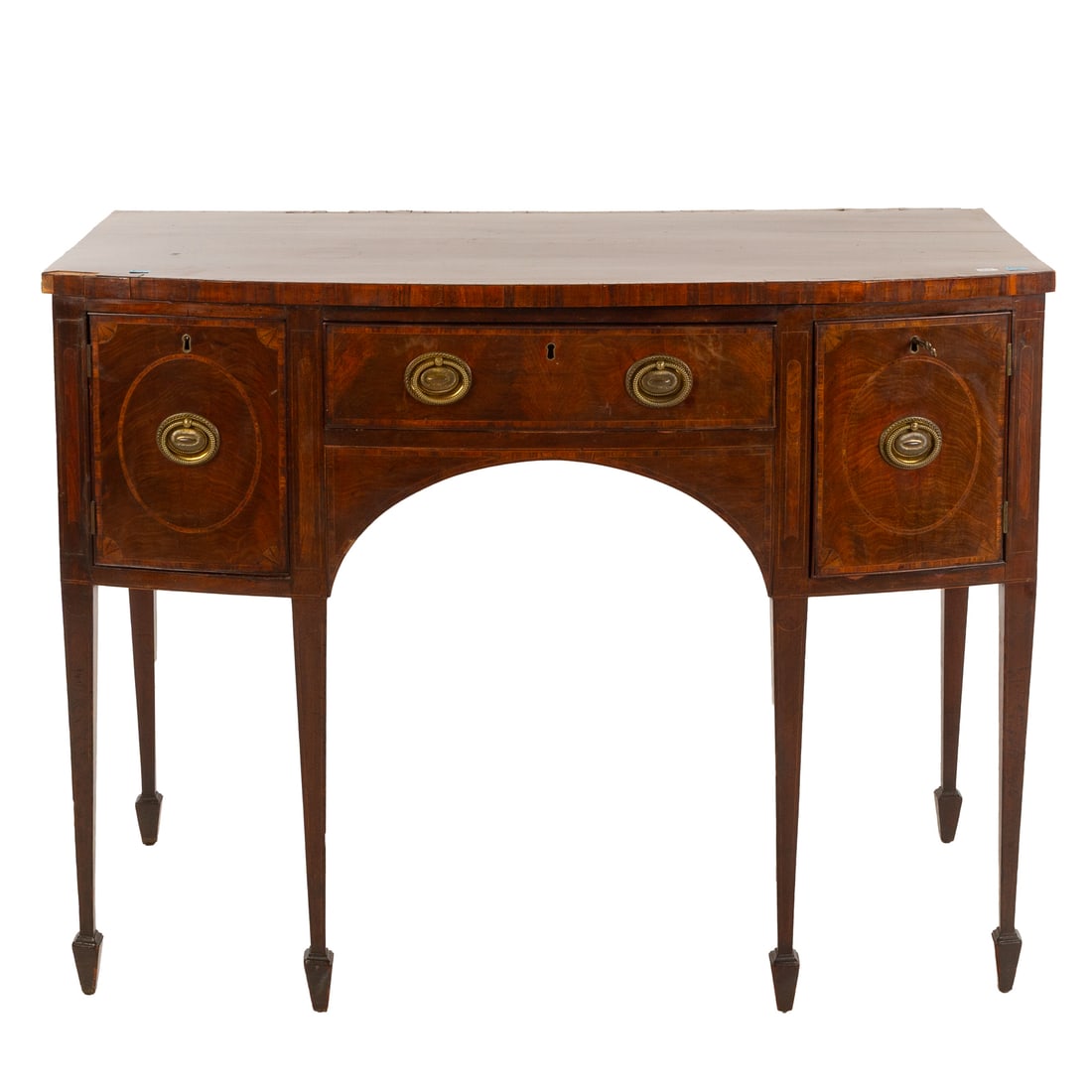 George III Inlaid Mahogany Bowfront Huntboard (1 of 6)