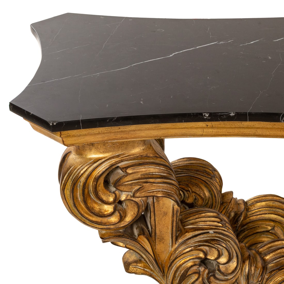 Baroque Style Marble Top Console Table - 2