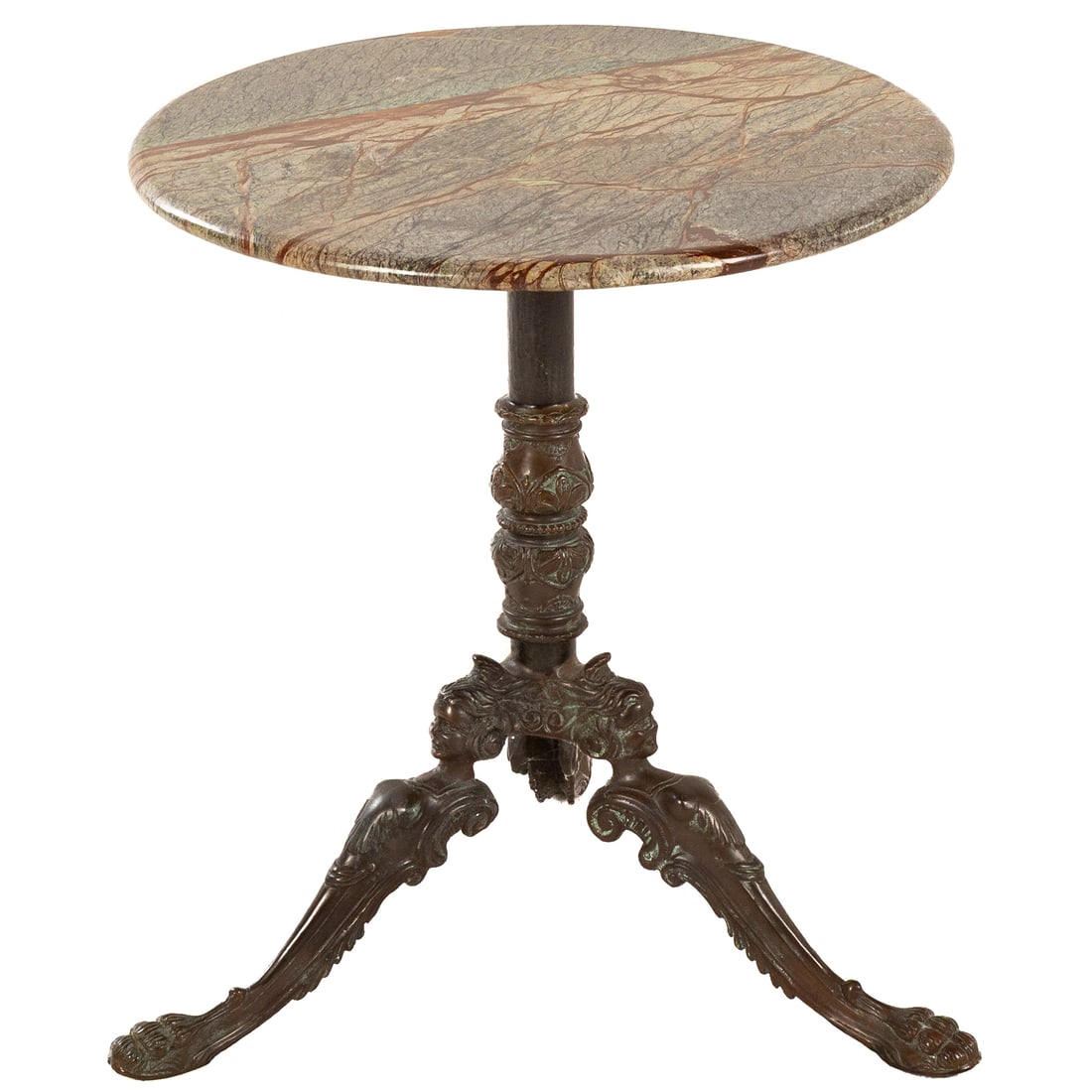 Victorian Style Marble & Cast Iron Side Table (1 of 3)