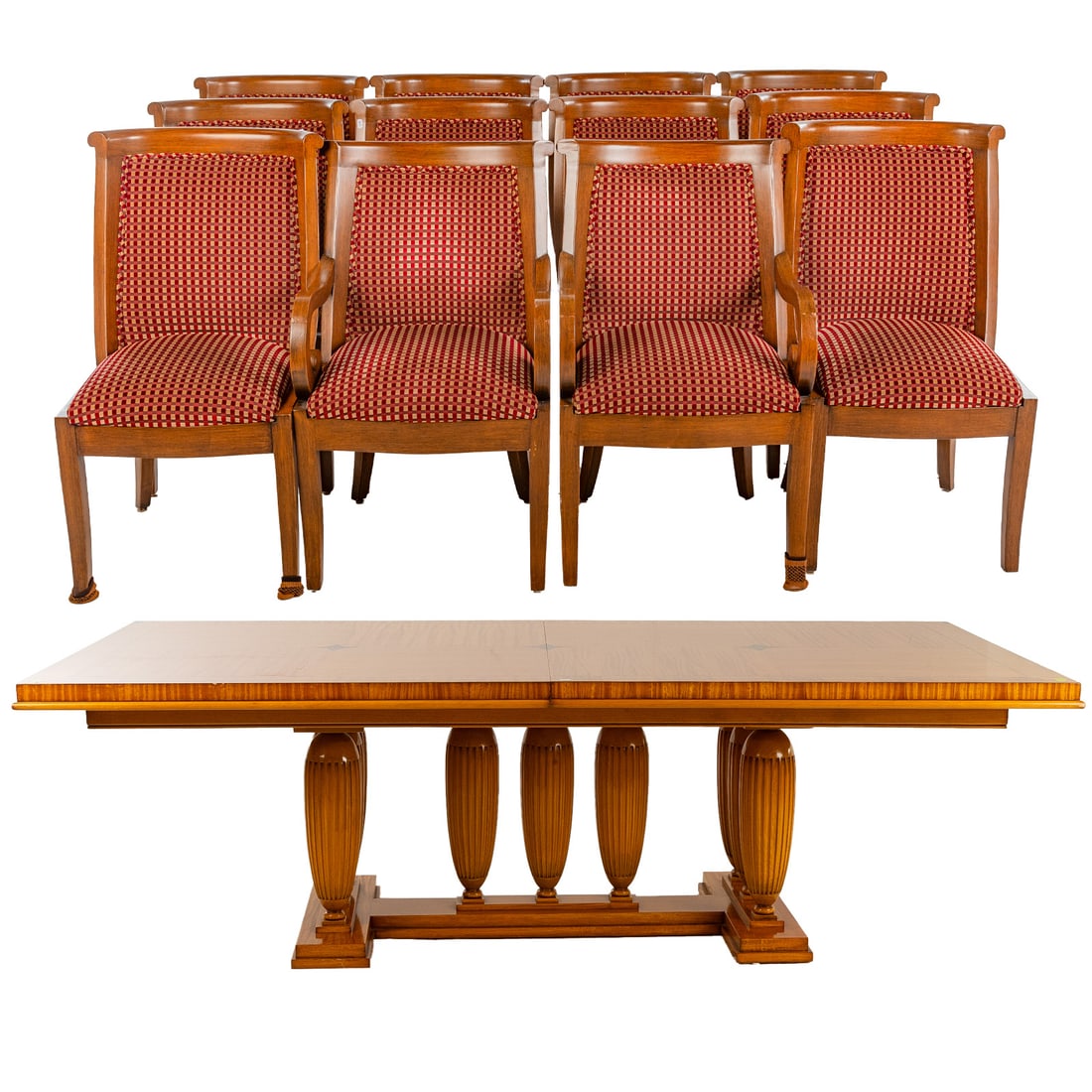 Italmond Inlaid Dining Table & 12 Chairs (1 of 13)
