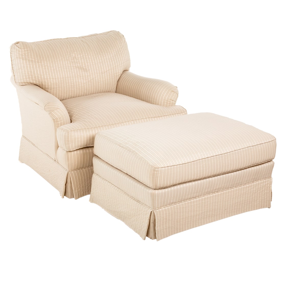 Custom Upholstered Chair & Ottoman (1 of 4)