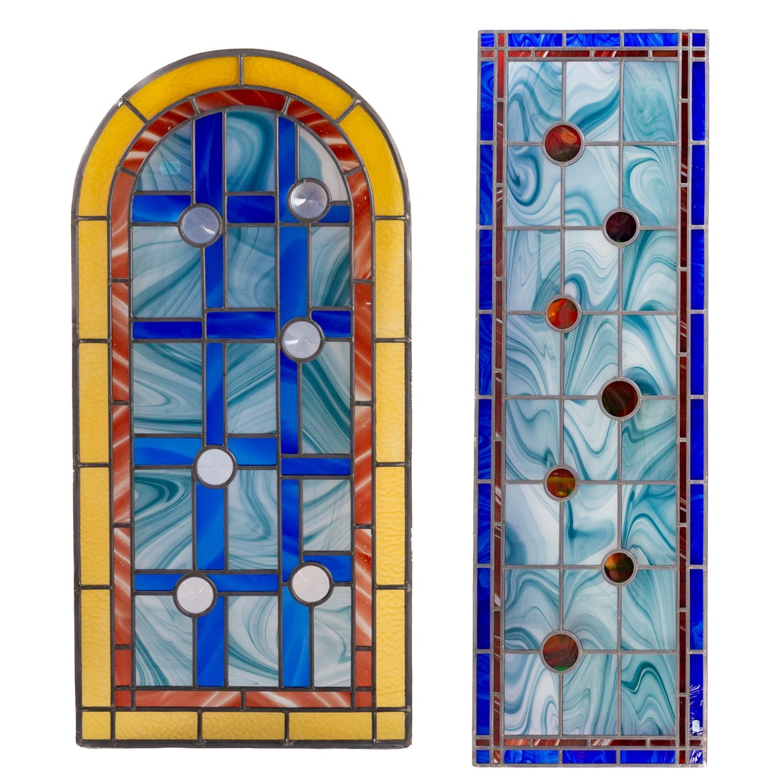 Two Stained & Leaded Glass Panels (1 of 5)