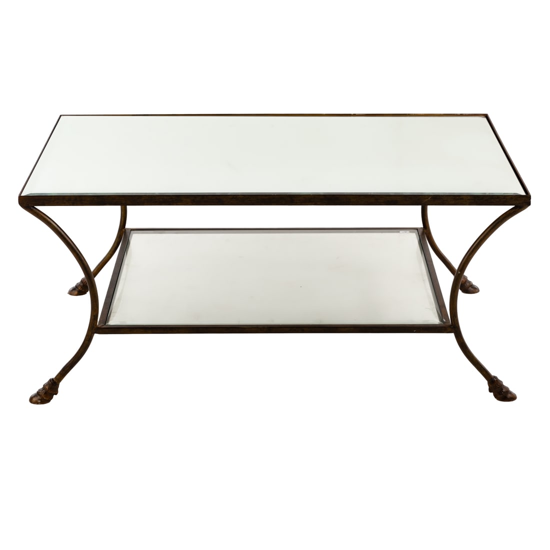 Contemporary Gilt Metal & Glass Coffee Table (1 of 4)