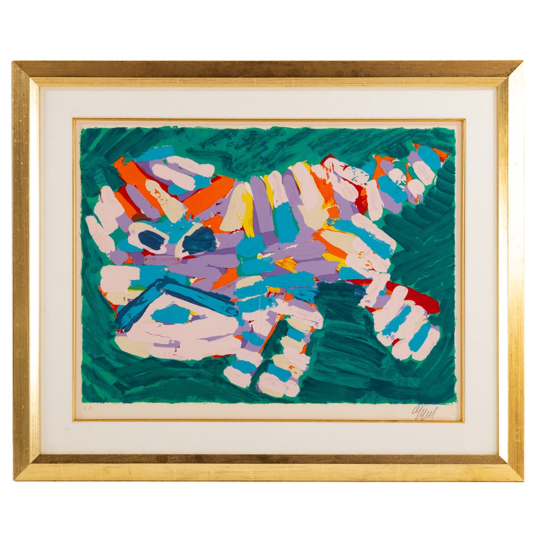 Karel Appel. "Stalking Cat," screenprint (1 of 4)