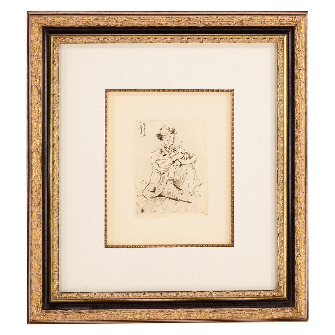 Paul Cezanne. "Paul Guillaumin au Pendu," etching (1 of 3)