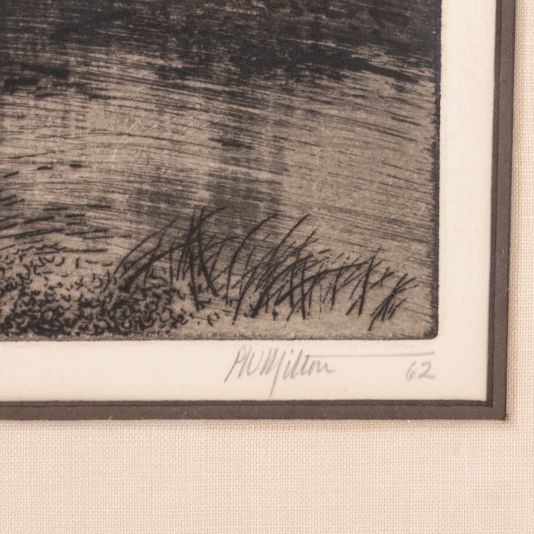 Peter Milton. "Marshland," etching - 3