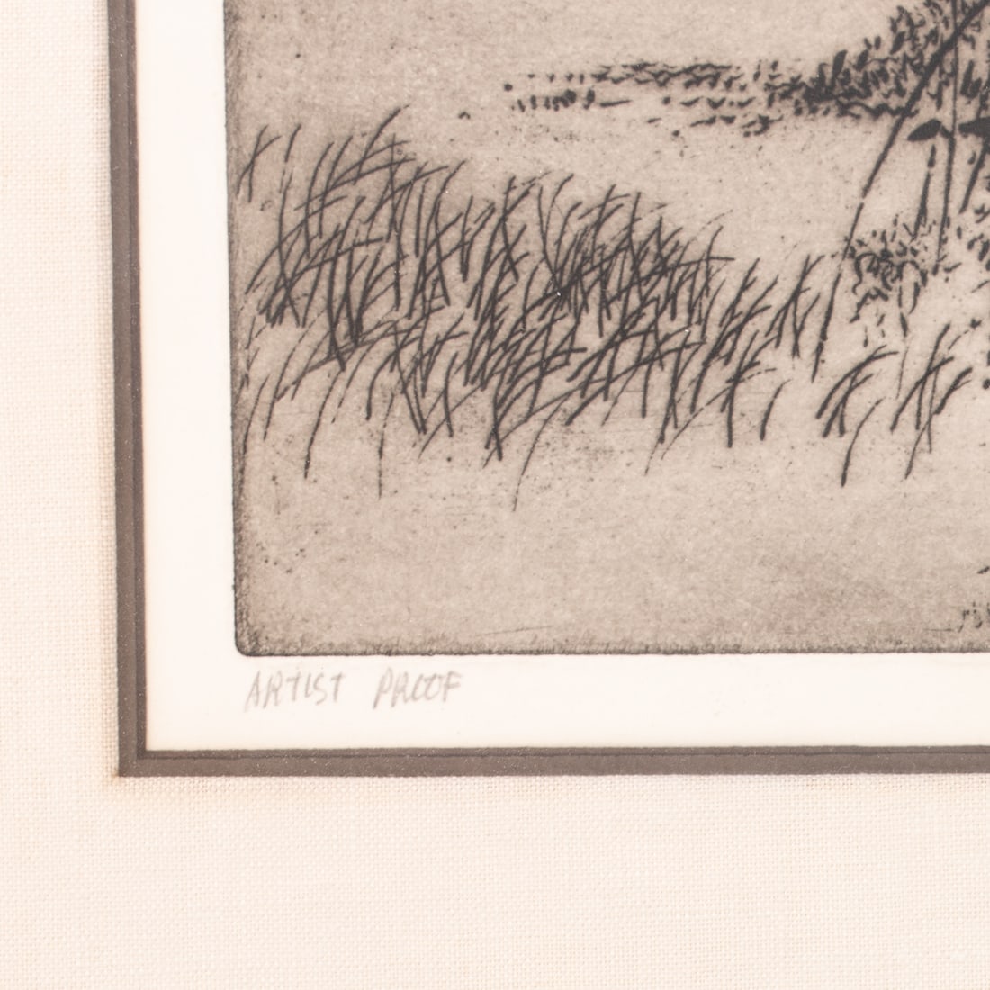 Peter Milton. "Marshland," etching - 4