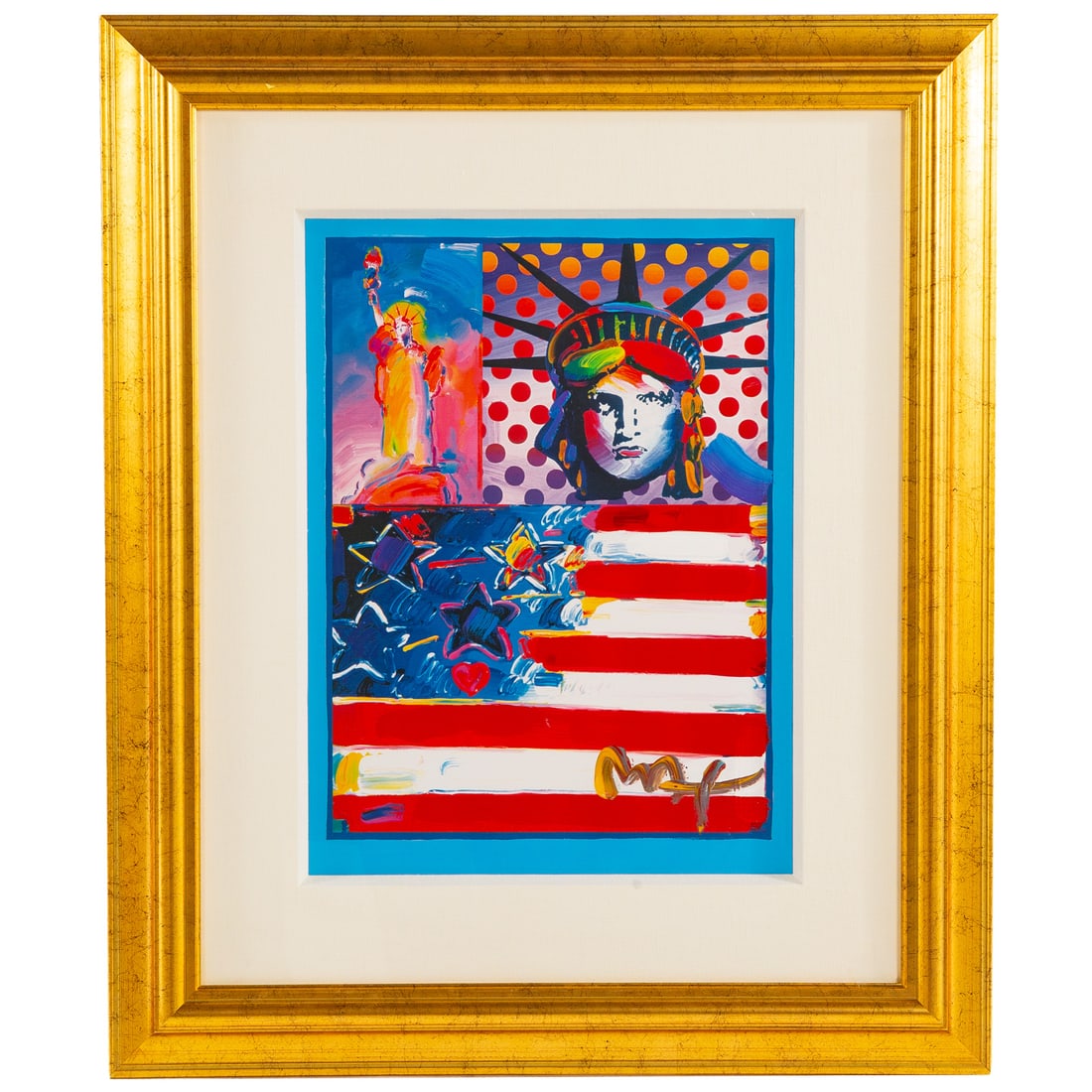 Peter Max. "God Bless America II," mixed media (1 of 4)
