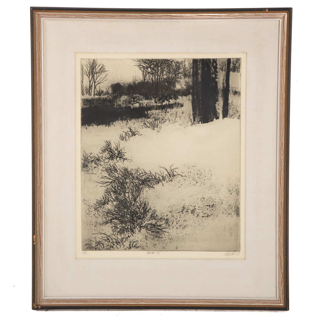 Peter Milton. "February II," etching (1 of 4)