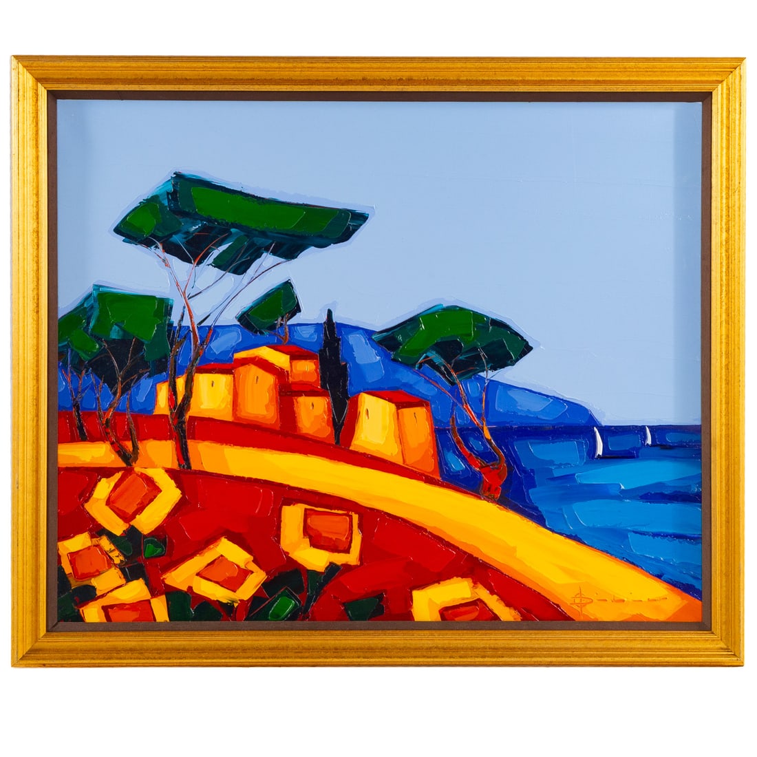 Didier Chretien. "La Belle Saison," oil: (French, b. 1963) Oil on canvas, 2004, signed lr, signed, titled and dated on verso, sight size: 31 1/4 x 38 1/2 in., framed size: 36 1/2 x 44 in. Provenance: From a private collection, Washington, DC