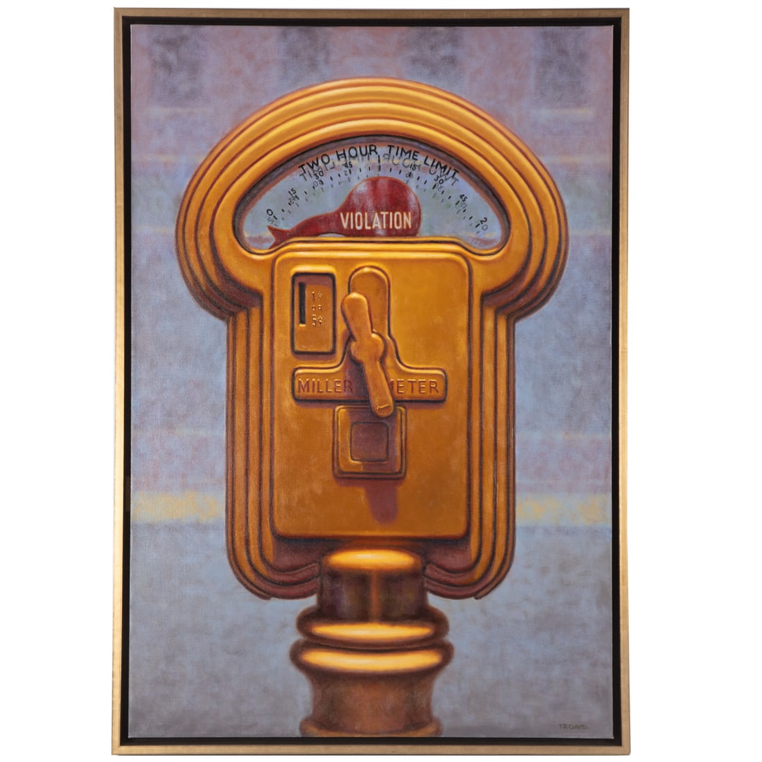Thomas R. Colletta. "La Meter," oil: (American, 20th century) Oil on canvas, signed "T.R. Colletta" lr, 50 x 33 3/4 in., framed size: 52 1/4 x 36 1/4 in. Provenance: From a private Maryland collection, Renaissance Fine Arts label on vers