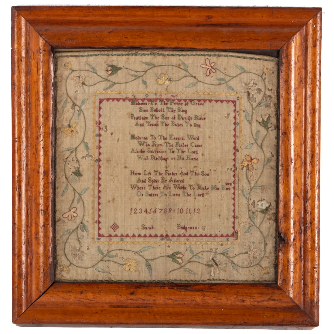 18th/19th century English Needlwork Sampler (1 of 3)