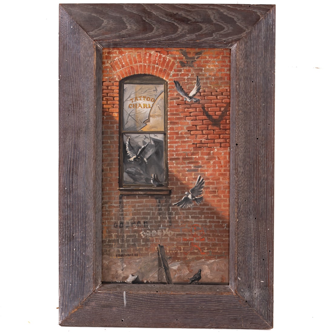 Joseph Sheppard. Tattoo Charlie's Window, oil (1 of 4)