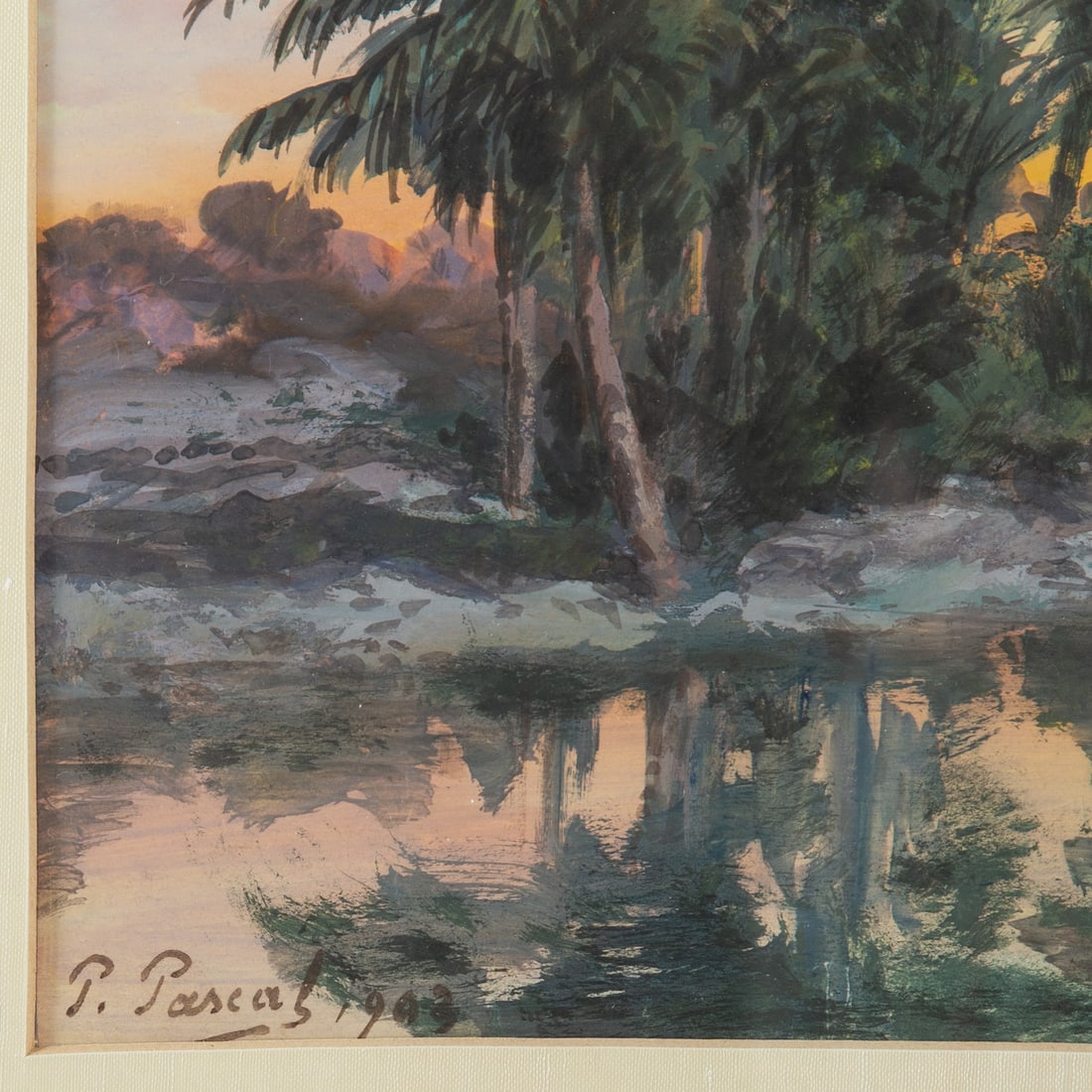 Paul Pascal. Two Framed Watercolors - 4