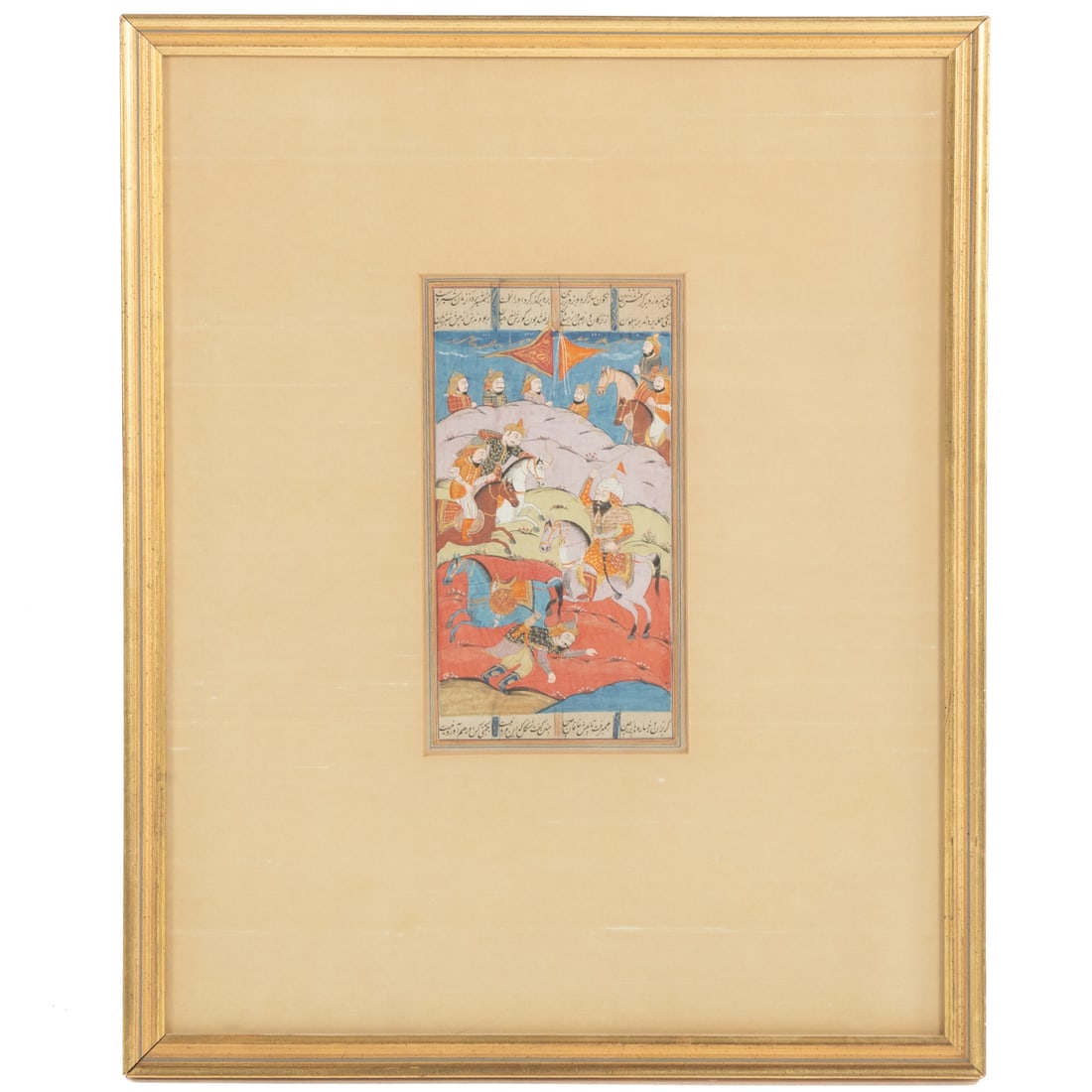 A Mughal Illustrated Manuscript Leaf, Framed (1 of 4)