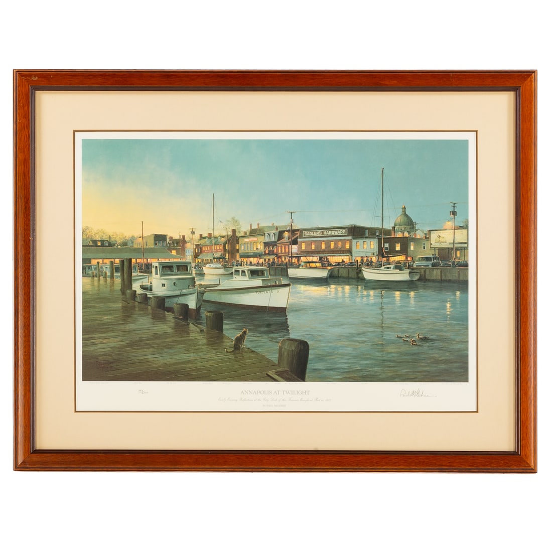 Paul McGehee."Annapolis at Twilight," lithograph (1 of 5)