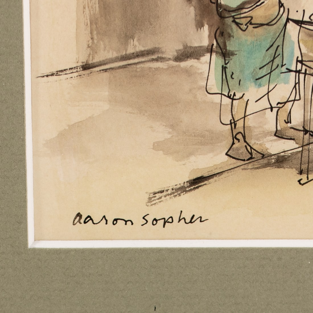 Aaron Sopher. Eight Pen Drawings in Three Frames - 5