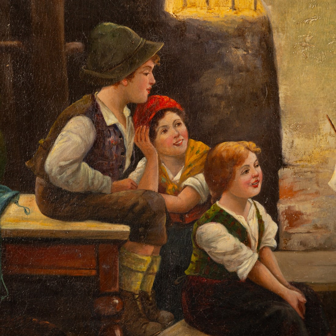 F. Tilgner. Boy with Puppet, oil - 3