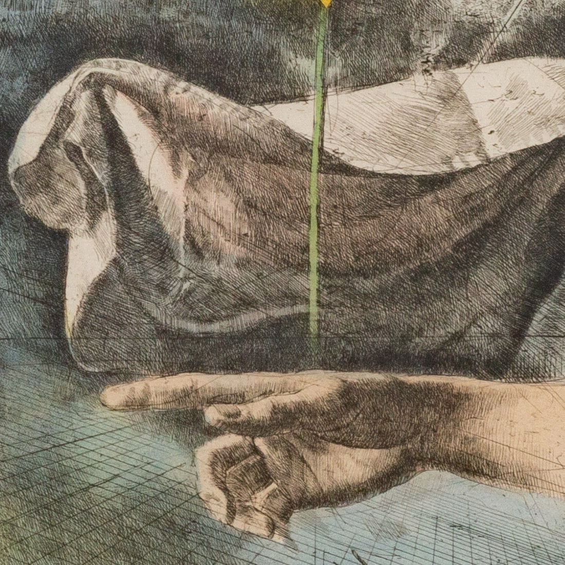 Trevor Southey. "Hope," etching - 2