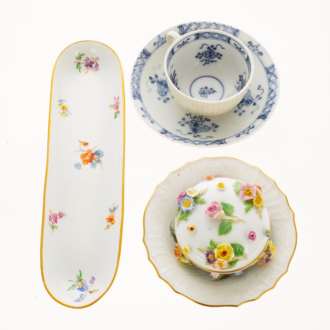 Four Meissen Porcelain Table Articles (1 of 5)