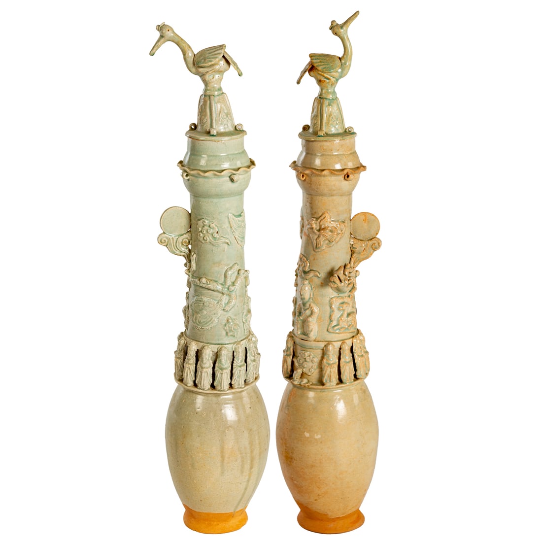A Pair of Chinese Celadon Glazed Funerary Jars (1 of 14)
