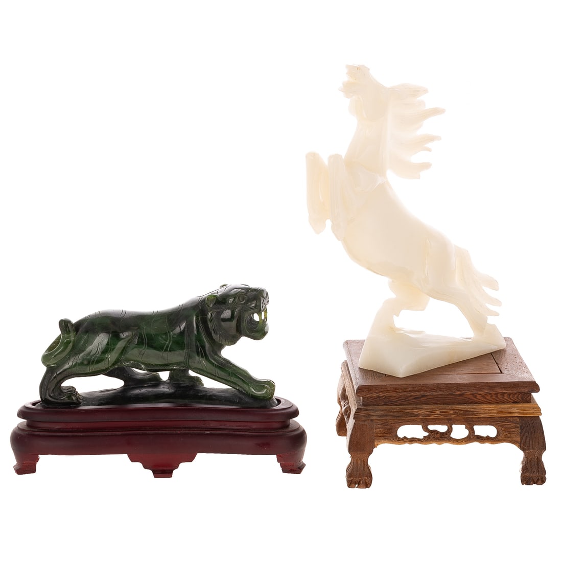 A Chinese Jade Tiger & Hardstone Horse (1 of 5)