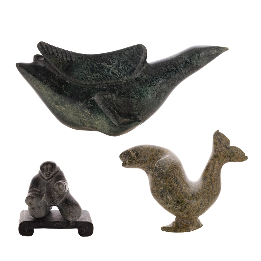 Three Inuit Stone Sculptures (1 of 5)