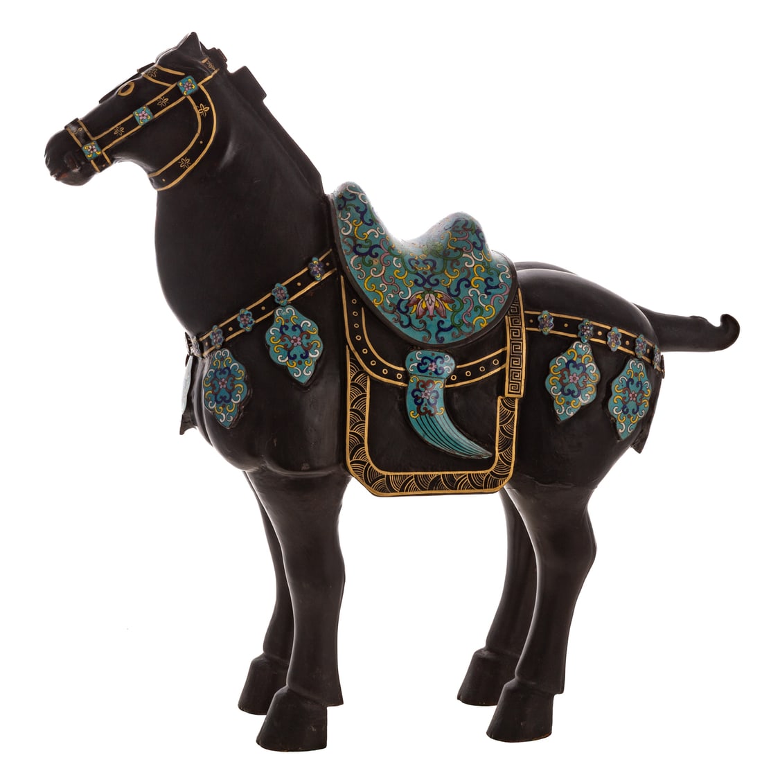 A Chinese Cloisonne & Lacquer Horse (1 of 8)