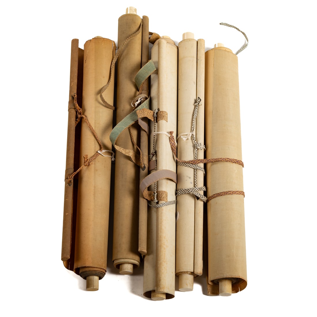 Group of Five 19th C Chinese Mounted Scrolls (1 of 11)