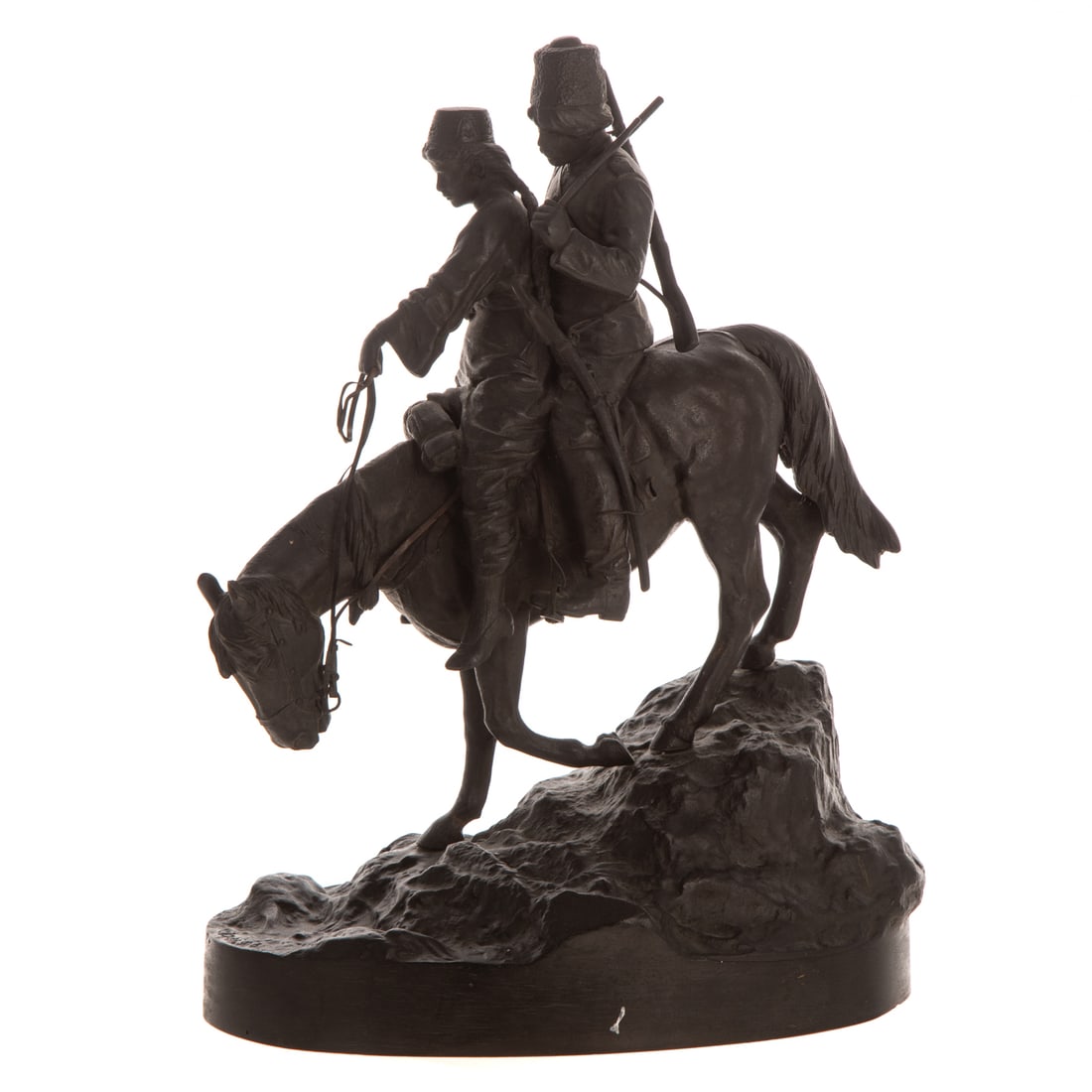 After A. Moritz Wolff. "Cossack with a Cossack Woman,? bronze (1 of 4)