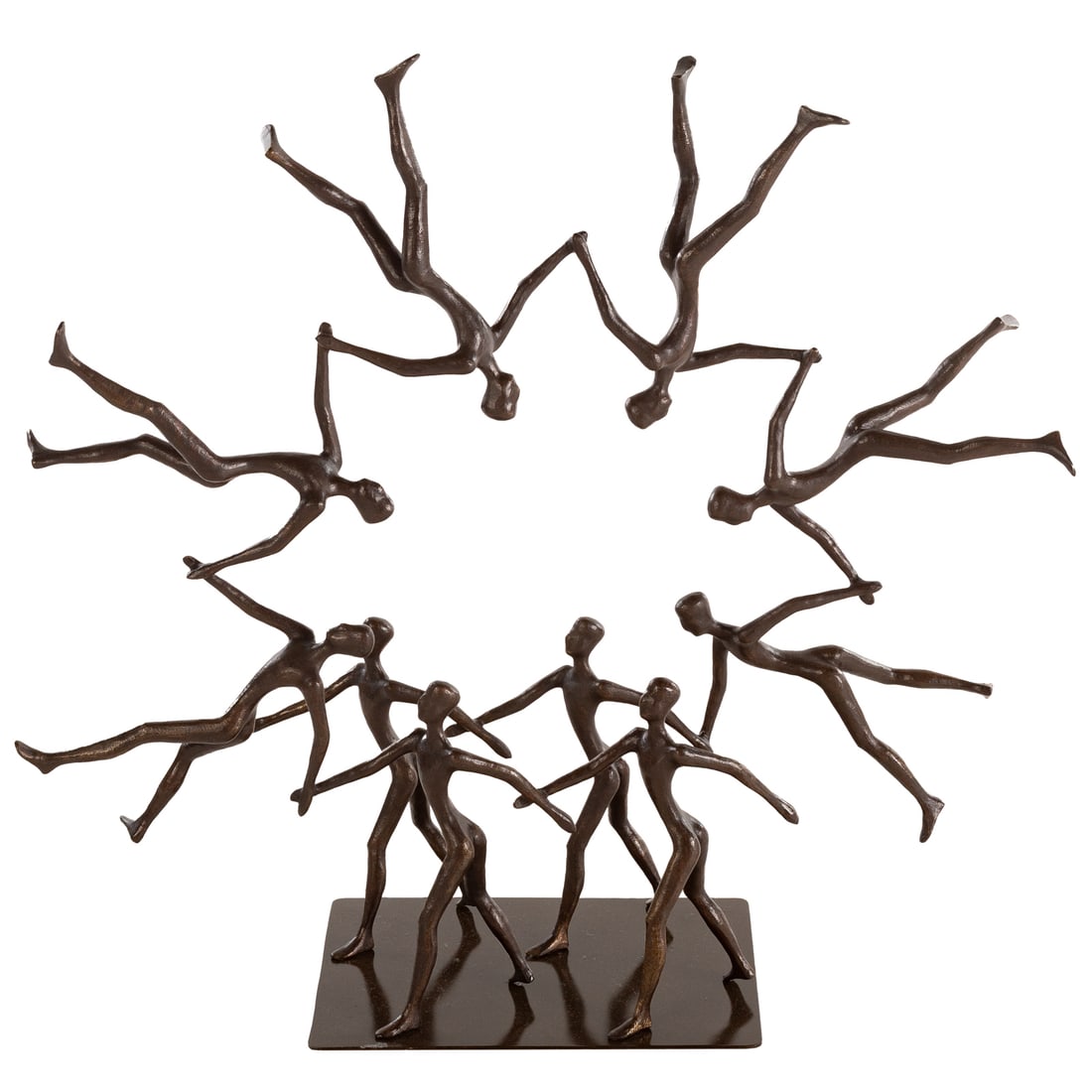 Tolla INBAR. "Circle of Life," bronze: (German, 1958 - present) A bronze Tolla INBAR "Circle of Life" sculpture, signed, 1/25, 38 3/4 in. H, 42 1/4 in. W, 13 in. D