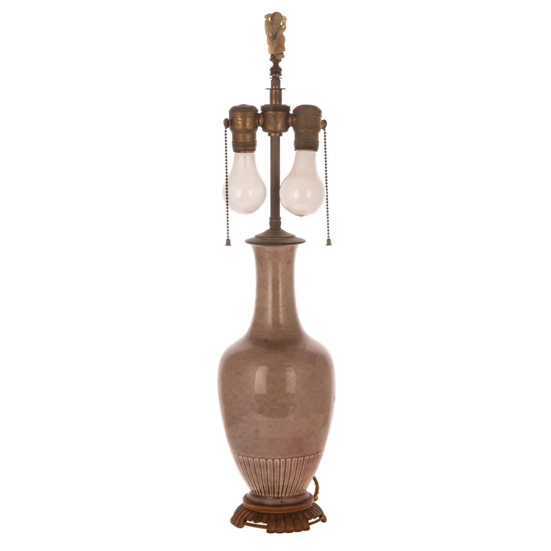 A Chinese Porcelain Vase Mounted as Lamp (1 of 4)