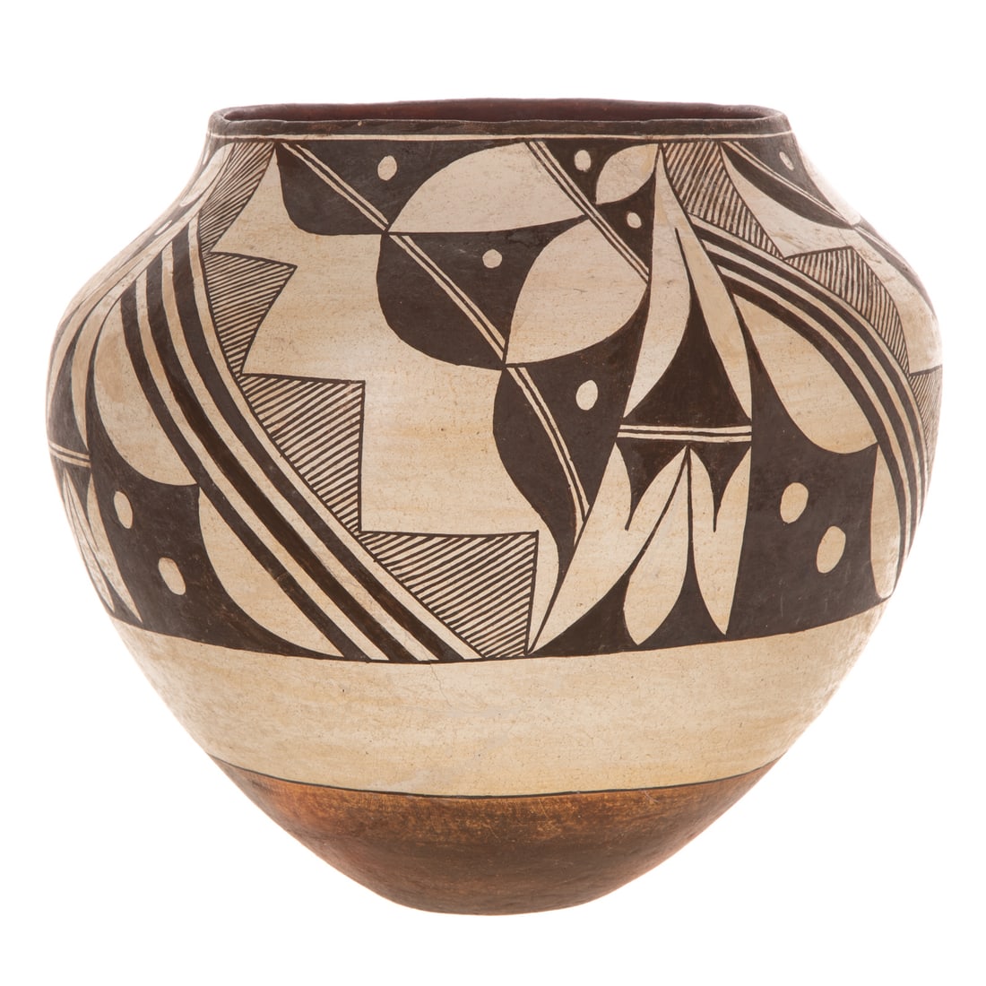 A Native American Painted Pottery Olla, Acoma (1 of 3)