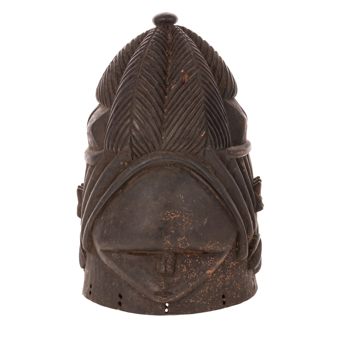 An African Bundu Helmet Mask, Mende Peoples (1 of 3)