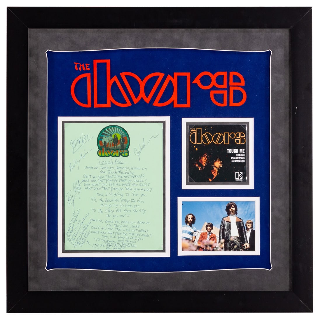 The Doors Signed Lyric Sheet for "Touch Me" (1 of 4)