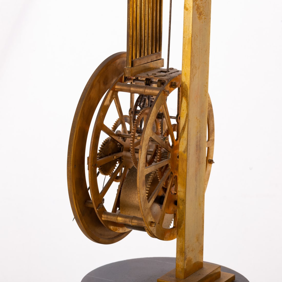 French Swinging Pendulum Skeleton Clock - 3