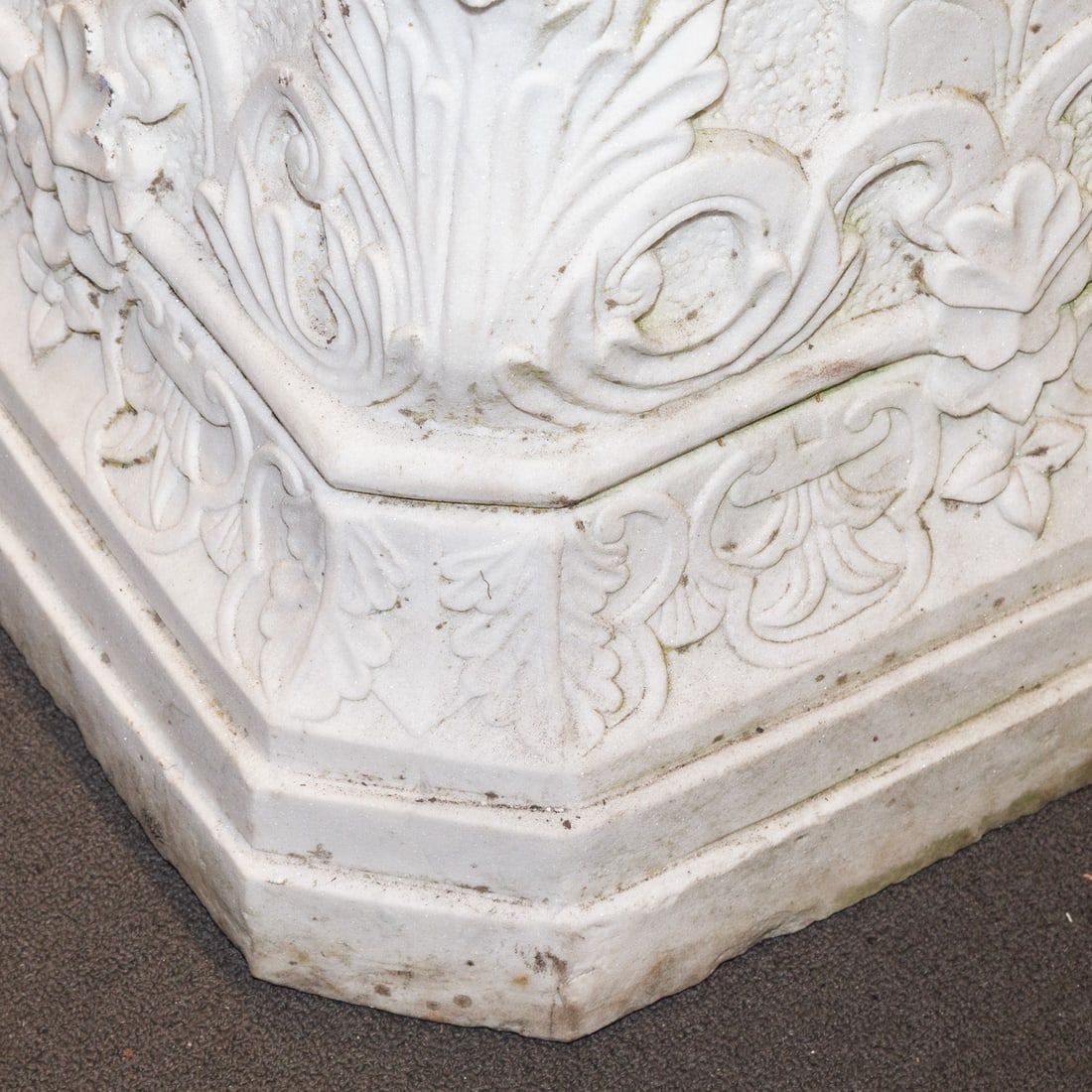Victorian Carved Marble Base - 3