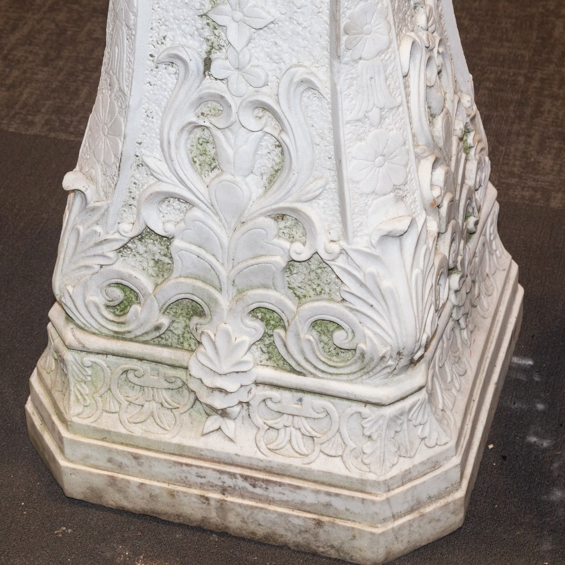 Victorian Carved Marble Base - 4