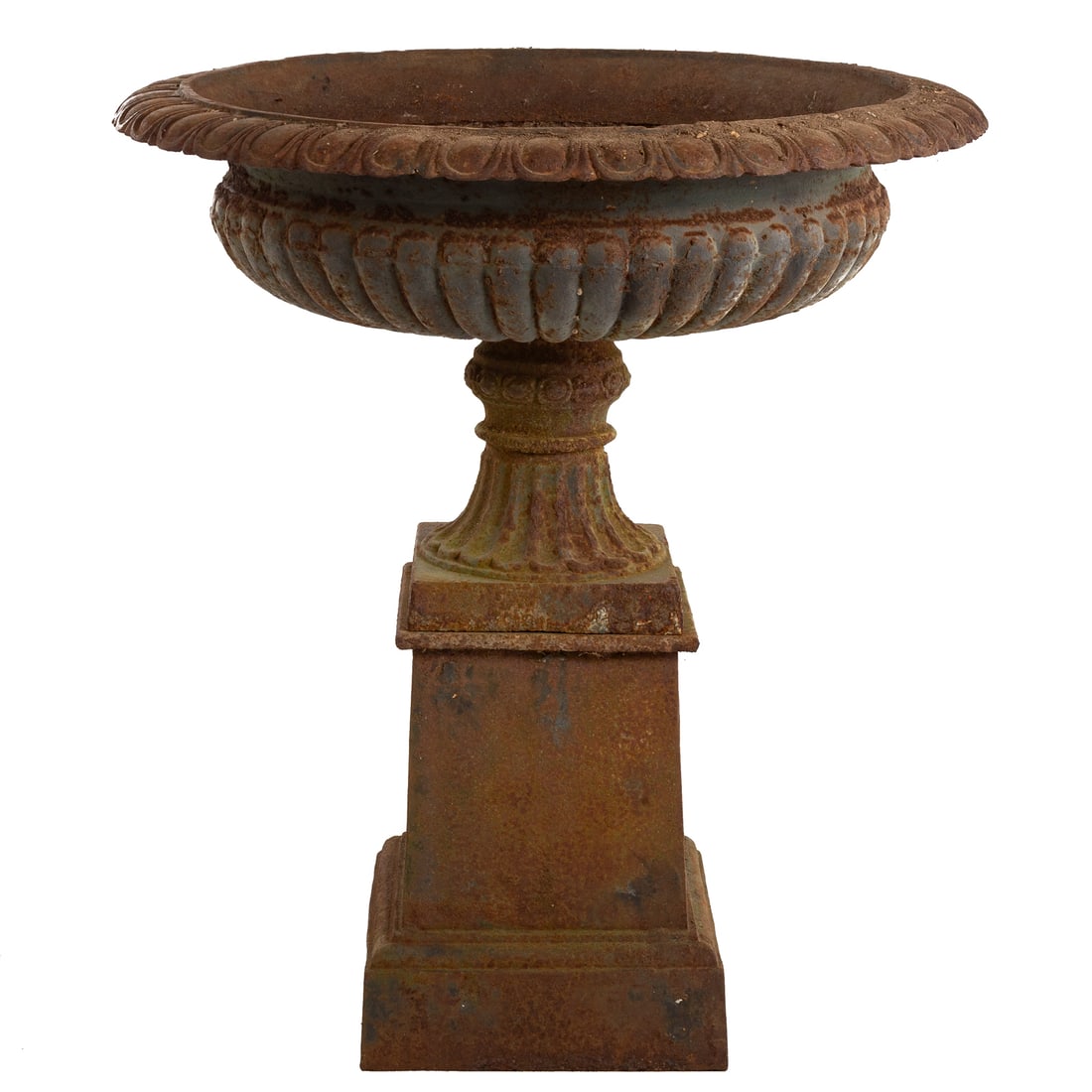 Large Victorian Cast Iron Planter: Circa 1890, 26 1/2 in. H, 42 in. Diam.