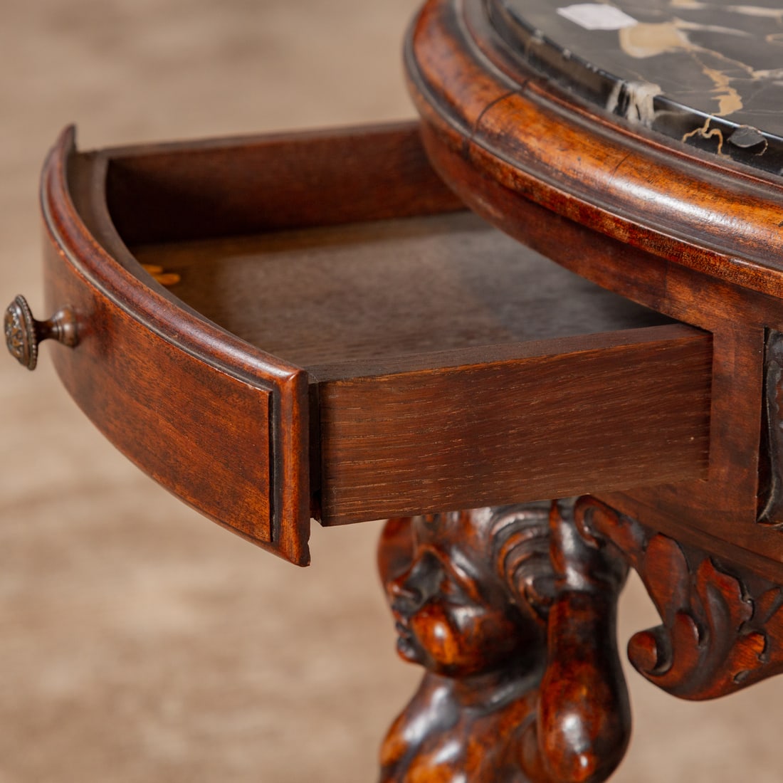 Continental Style Marble Top Side Table - 3