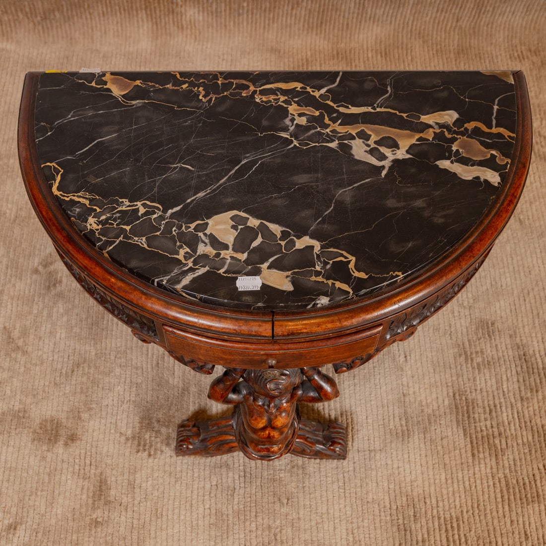 Continental Style Marble Top Side Table - 4