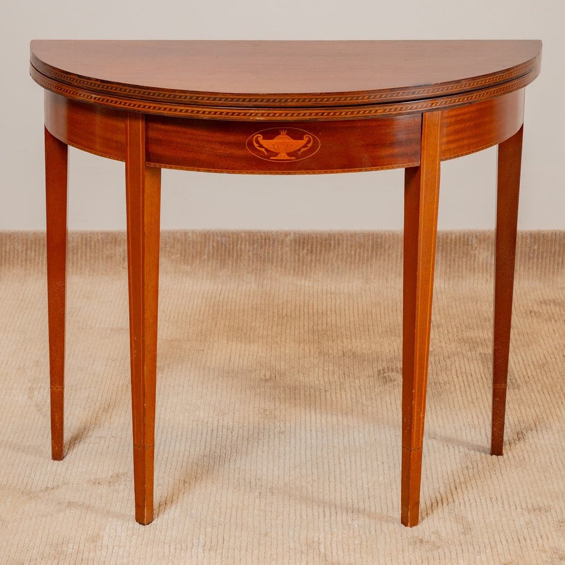 Federal Style Inlaid Mahogany Filp Top Games Table (1 of 7)