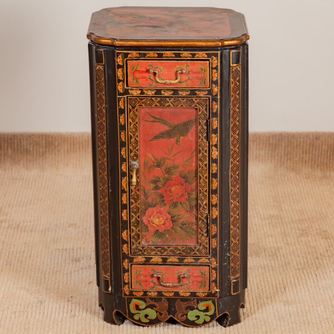 Chinoiserie Decorated Side Cabinet (1 of 6)
