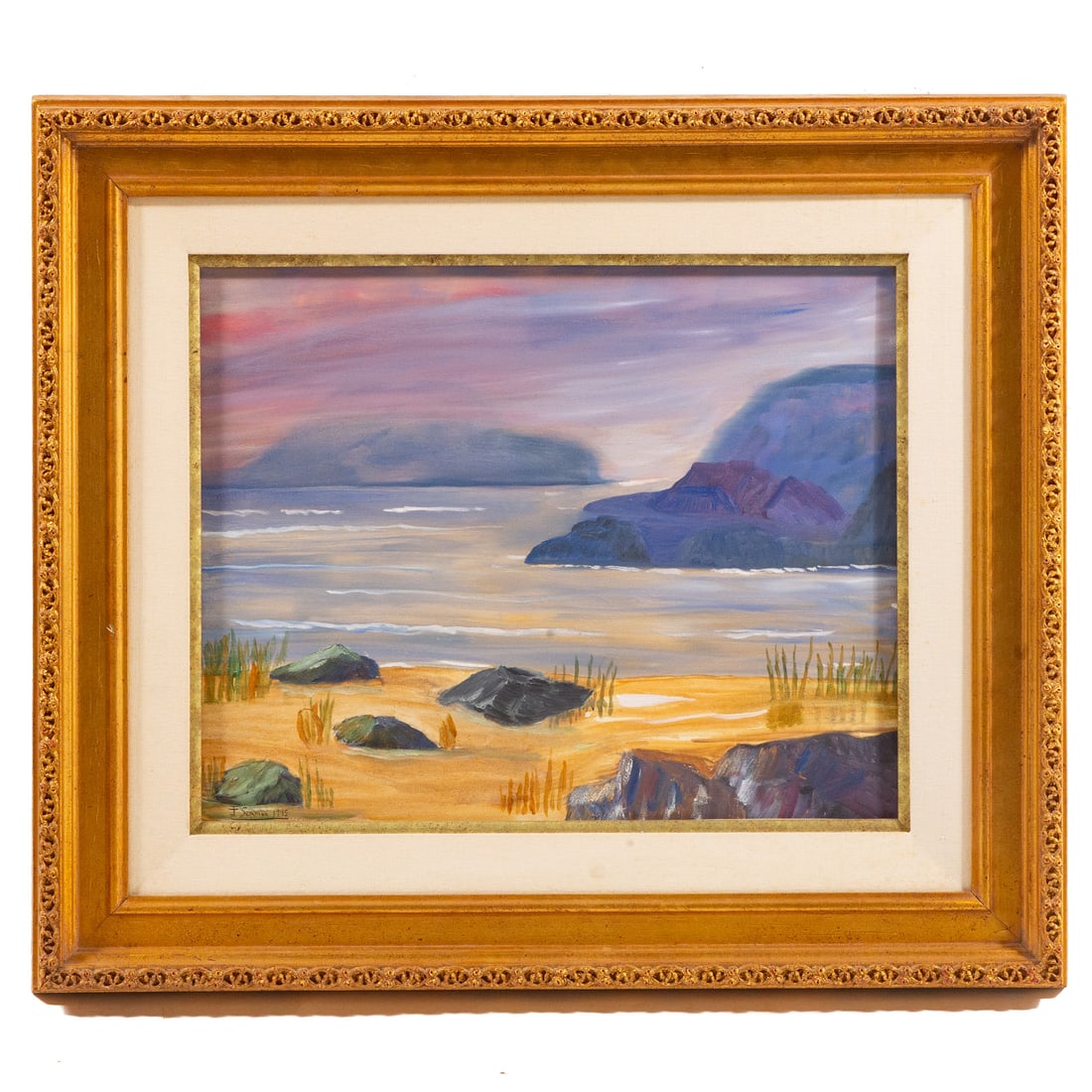 20th Century. Coastal Landscape, oil: Oil on canvas, 1995, signed "J. Seaman" and dated lr, sight size: 15 1/2 x 19 1/2 in., framed size: 25 1/4 x 29 1/4 in.